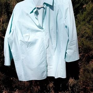 Worthington Light Blue Blouse Sz 2X